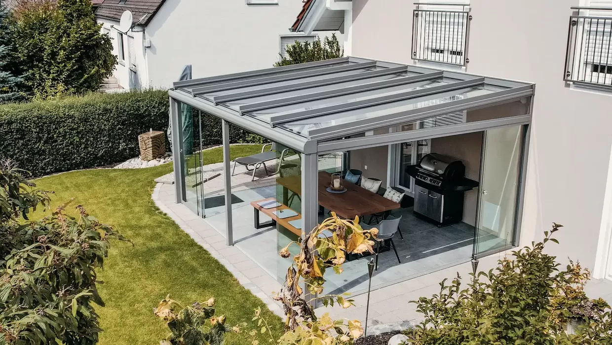 Sunparadise Terrassendach Aluminium Glas