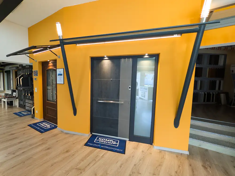 Haustüren Kompotherm in der Ausstellung von Rosenkranz Bauelemente